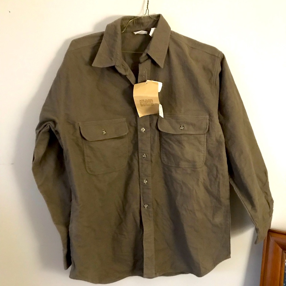 NWT Mens large chamois button up long sleeve